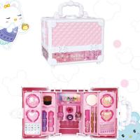 Girls Makeup Kit For Kids Play Makeup Fashion Party Accessories Portable Washable Princess Real Cosmetic Toy With Suitcase Light