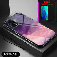 สำหรับ Realme 7 5G เคสโทรศัพท์ [ฟรีหน้าจอกระจกเทมเปอร์] Starry Skyรูปแบบกระจกเทมเปอร์กรอบTPUแบบนุ่มกันกระแทกAnti-Scratchป้องกันฝาหลัง