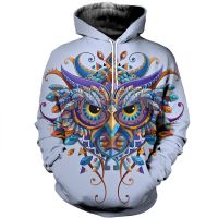 Xzx180305 fashion 3D print owl clothing art streetwear