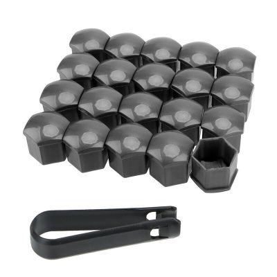 ：》{‘；； 20Pcs 17Mm 19Mm 21Mm Car Wheel Nut Caps Cover Anti-Rust Auto Tyre Hub Screw Protection Nut Decoration With Black Clip