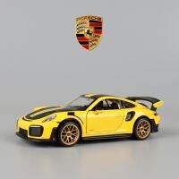 [AhQ ornaments] Caipo 1:32พอร์ช911 GT2โมเดลสะสมโลหะรถของเล่นโลหะผสมเสียงและลูกบอลลอยได้มีไฟสำหรับเด็ก