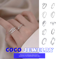 COCOJEWELRY แหวนสายลมแบบเรียบง่ายสำหรับผู้หญิงแหวนนิ้วชี้หลากหลายสีแหวนลาวาแหวนดีไซน์เฉพาะเครื่องประดับใหม่