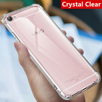 สำหรับ Vivo Y55 Y55S 1610 Crystal Clear เสริมกันกระแทกมุมป้องกันกรณีวุ้นแบบโปร่งแสงไร้สียางยืดหยุ่นซิลิโคนปกหลัง