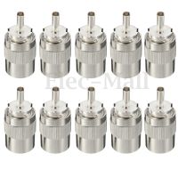 10pcs Connector Uhf Male Pl259 Plug Solder Rg8 Rg213 Lmr400 7d-fb Cable Silver