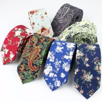 {EDDLYT} Tie Classic Men 39; S Plaid Necktie Casual Sweet Flower Paisley Suit Bowknots Ties ชายผ้าฝ้าย Skinny Slim Ties สีสัน Cravat