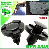 （Kvs auto parts）100ชิ้น,Myvi Viva Alza Axia Bezza Avanza คลิปหมุดย้ำรถยนต์กันชนพลาสติกประดับตัวยึดชนิดเกลียวคลิปหมุดแบบกดซ่อม