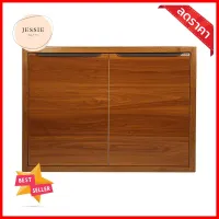 บานซิงค์คู่ KITZCHO GLOSSY 86x66 ซม. สีไม้สักDOUBLE KITCHEN CABINET DOOR KITZCHO GLOSSY 86x66CM TEAK **ราคาดีที่สุด**