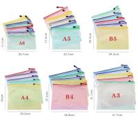 A3 A4 A5 A6 B4 B5 Plastic Folder File Envelope Poly Stationery Storage Waterproof Zipper PVC Organizer Bag Document Paper Office