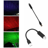 USB ขับเคลื่อนมินิ LED หลังคารถดาวไฟในคืนเลเซอร์บรรยากาศโดยรอบโปรเจคเตอร์ยานพาหนะบรรยากาศภายใน Galaxy โคมไฟตกแต่ง