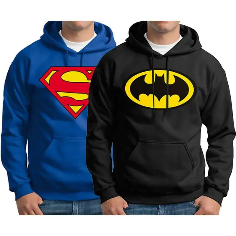 Lijm progressief Wijden Blueyue Men's Superman Hoodie Batman Pullover Hooded Sweatshirt Pocket  Casual Hoody Top | Lazada PH