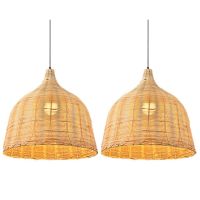 Rattan Lamp Pendant Light Vintage Hanging Lamp Shades E27 Living Room Dining Room Decor Cafe Restaurant Hanglamp