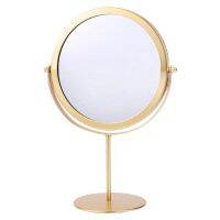 [Hot On Sale] Mirror Makeup Vanity Magnifying Table Desk Tabletop Decorative Makup Desktop Mirrors Stand Girls Round Swivel Cute Heart Loving