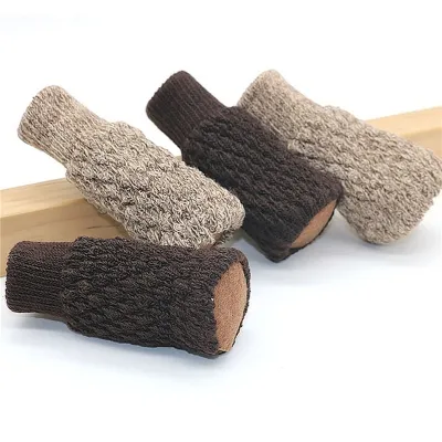 ♈ 4PCS Knitted Chair Leg Socks Furniture Table Feet Leg Floor Protectors Suitable for 10-25cm perimeter legs of chair or table