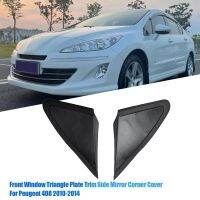 1Pair Front Window Glass Triangle Plate Trim 9804854077 9804853977 for Peugeot 408 2010-2014 Side Mirror Corner Cover Accessories