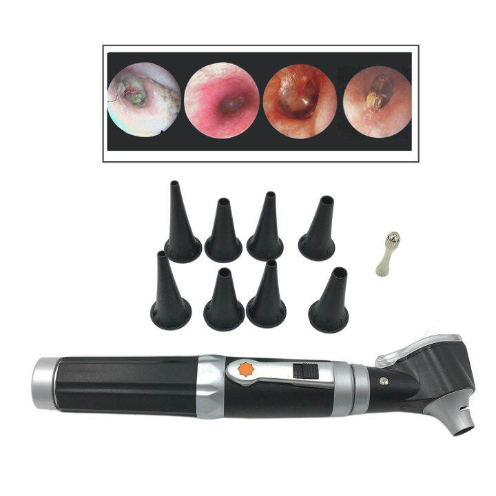 Hisiya Otoscopio LED Endoscope Otoscope Ear Cleaner Kit with 8 Tips