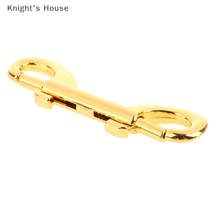 knights-house-ตะขอเกี่ยวกลอนประตูอัลลอยแบบสองด้านพร้อมตะขอเกี่ยวสลักเกลียวแบบหมุนได้คลิปสำหรับพวงกุญแจเชื่อมโยงปลอกคอสุนัข