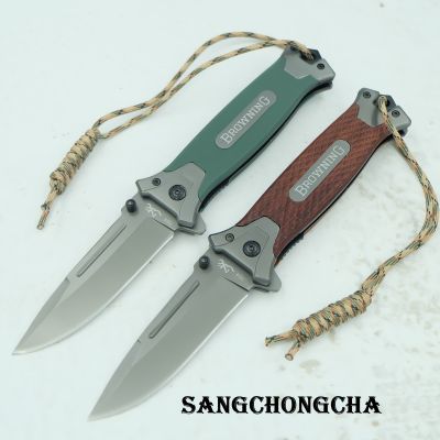 Sangchongcha CM008-Red and Green มีดพับ มีดพกพา มีดพกเดินป่า มีดสวยงาม มีดพกสวยๆ มีดแคมป์ปิ้ง มีดมัลติฟังก์ชั่น 5CR13MOV ขนาด21.50ซม.