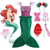 Girls Little Mermaid Ariel Princess Dress Cosplay Costumes For Kids Baby Girl Mermaid Dress Children Carnival Party Fairy Dress