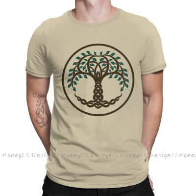 Vikings T-Shirt Men Top Quality 100% Cotton Short Summer Sleeve Celtic Tree Of Life Casual Shirt Loose