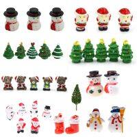 (Worry free)  Miniature Christmas Snowman Figurine ตกแต่งบ้าน Fairy Garden การ์ตูนสัตว์รูปปั้น Bonsai เครื่องประดับเรซิ่นหัตถกรรม Gift