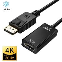 JUNRU3703สำหรับพีซีแล็ปท็อปเดสก์ท็อป HDMI DP ตัวเมียเป็น HDMI DP ตัวแปลง Displayport สายวิดีโอสายสัญญาณเสียงอะแดปเตอร์