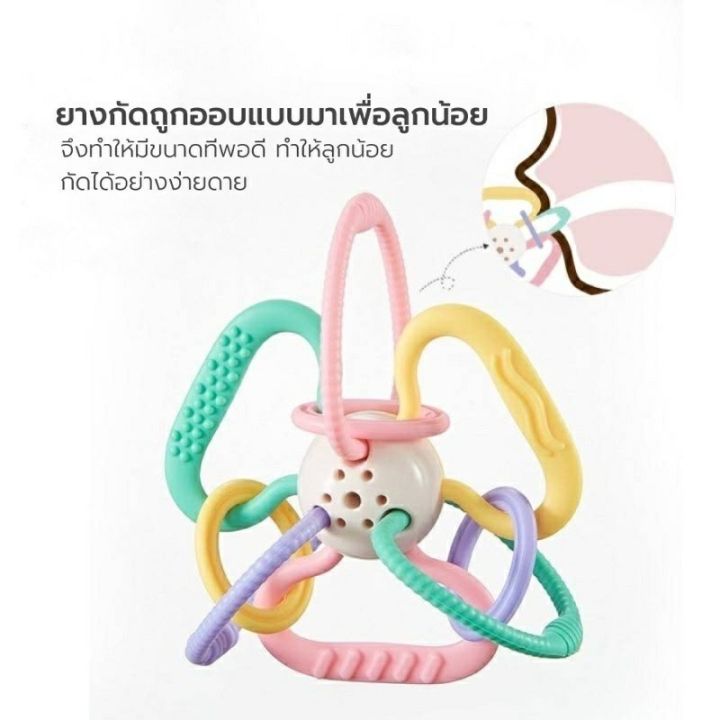 พร้อมส่ง-boboduck-พร้อมส่ง-ยางกัดเด็กพร้อมกระดิ่ง-ส่งจากไทย