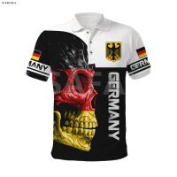 2023 new design- Puerto Rico Rooster Germany Butterfly 3D Full Printed Men Women 2 Thin Polo Shirt Collar Short