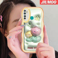 เคส JIUMOO สำหรับ Infinix เคส X655C 9 Pro ลายการ์ตูน3D ดอกไม้น้อยน่ารักสีสันสดใสเคสโทรศัพท์แบบใสนิ่มเคสโปร่งใสป้องกันเลนส์กล้องเคสกันกระแทกซิลิโคน