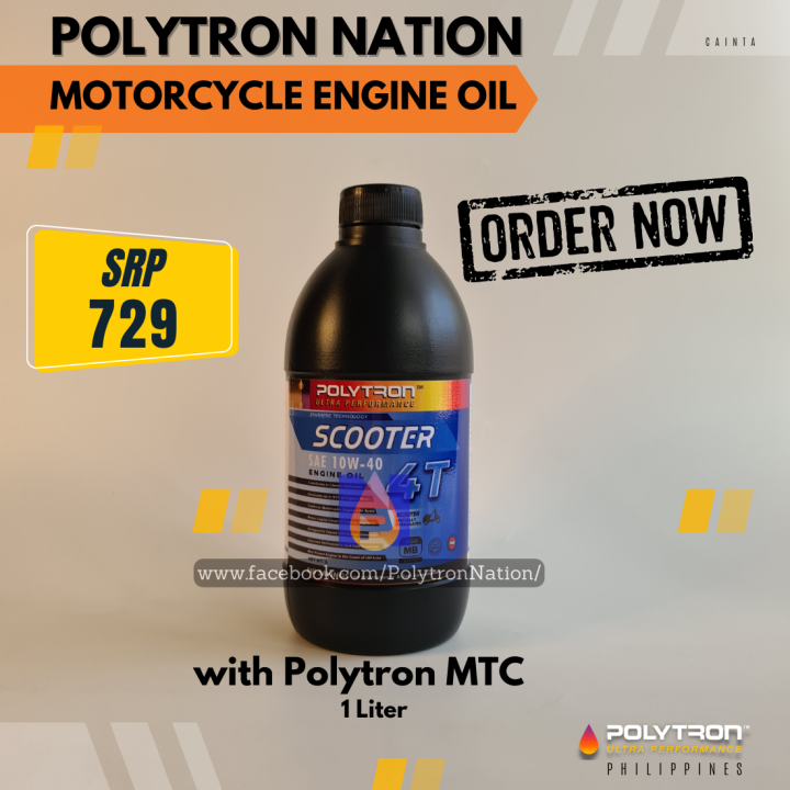 Polytron Scooter Synthetic Engine Oil for Motorcycle Lazada PH