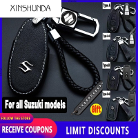 XDS เคสกุญแจรีโมตหนังคุณภาพสูงสำหรับ Suzuki,พร้อมที่ใส่กุญแจพวงกุญแจโลโก้รถยนต์อัลโตสวิฟท์โลหะผสมที่สร้างสรรค์ APV Ertiga Celerio Carry Grand Vitara Jimny Vitara Kizashi SX4 Swift Dzire