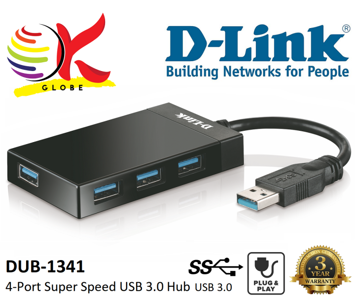 D-Link 7 Port USB 2.0 Hub (Black) - (DUB-H7) – D-Link Systems, Inc