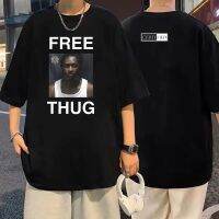 Rapper FREE THUG Young Thug Printing T Shirt Short Sleeve Men Fashion Streetwear Male Cotton Tees Mens Hip Hop Oversized Tshirt 4XL 5XL 6XL