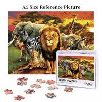 Amazing Nature - African Beasts Wooden Jigsaw Puzzle 500 Pieces Educational Toy Painting Art Decor Decompression toys 500pcs