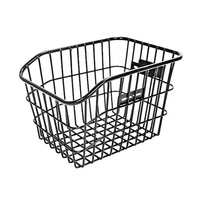 Rear Bike Basket Waterproof Large Capacity Metal Wire Bicycle Basket for Most Rear Bike Racks