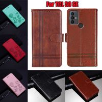 Phone Coque Cover For TCL 30 SE Case Flip Magnetic Card Holders Stand Leather Wallet Phone Protective Book On For TCL 30SE Case