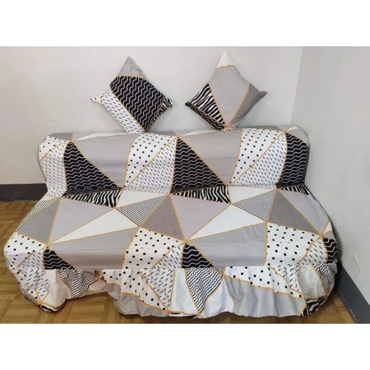 Sofa Bed(COVER ONLY) Full Cover 3 Folds (Foam not included) Lazada PH