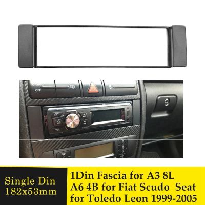 Fascia 1 Din Frame for -Audi A3 8L A6 4B Seat Toledo Leon Fiat Scudo Stereo Facia Plate Dash CD Trim 1 DIN Radio Cover