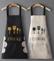 Hand-wiping kitchen Household Cooking Apron Men Women Oil-proof Waterproof Adult Waist Fashion Coffee Overalls Wipe Hand Apron