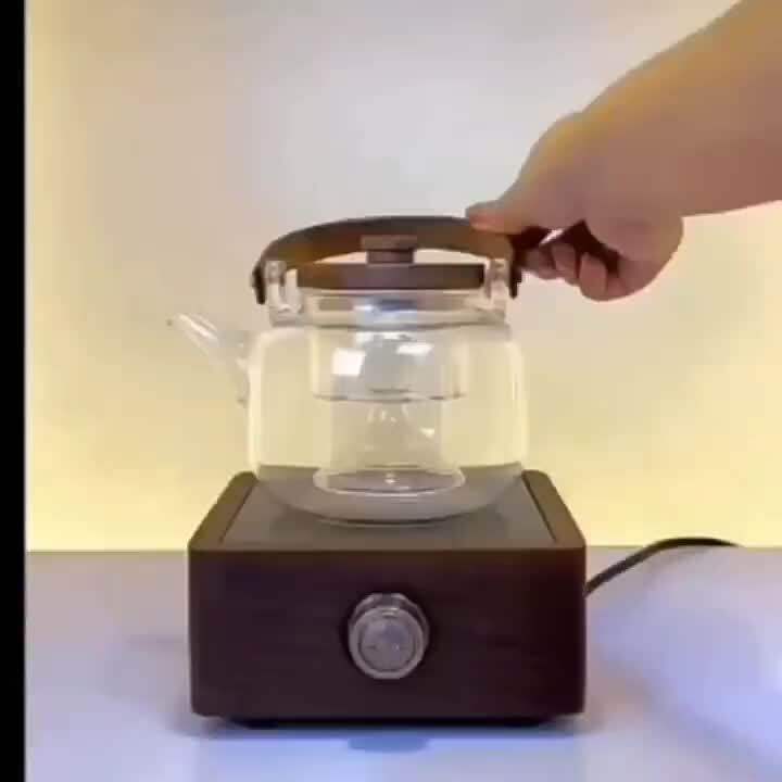 Walnut Glass Cooking Teapot LoopHandled Teapot Steaming and Boiling