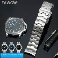 Original คุณภาพสูง ✓ สายนาฬิกาสแตนเลสสำหรับ Panerai Pam441 111ตะขอเกี่ยวผีเสื้อเหล็กอย่างดีสายนาฬิกาข้อมืออุปกรณ์เสริม24มม.