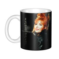 Personalized DIY Mylene Farmer Ceramic Mugs Custom Coffee Cup Creative Present Men Women Outdoor Work Camping Cups