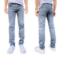 TPPJEANS Mens Slim-fit Grey Jeans กางเกงยีนส์ชายทรงสลิมฟิต สีเทาควัน ยีนส์ยืด สวมใส่สบาย เป้าซิป Size 28-38 รับชำระปลายทาง