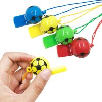 5Pcs Mini Whistle Plastic Multifunction With Rope Kid Football Soccer Rugby Cheerleading Whistle Children Gifts Random Color