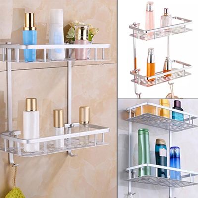 Aluminium Material Bathroom Shower Bath Holder For Shampoos Shower Gel Kitchen Home Shelf Hanging Storage Rack