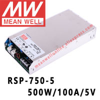 หมายถึง Well RSP-750-5 Meanwell 5V/100A/500W เอาต์พุตเดี่ยวพร้อม PFC ฟังก์ชั่นแหล่งจ่ายไฟออนไลน์