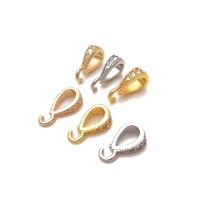 [LDMD] 4PCS 18k Real Gold Plated Inlaid with zircon Pendant Findings Necklace Charms For Jewelry Making DIY Brass accessories