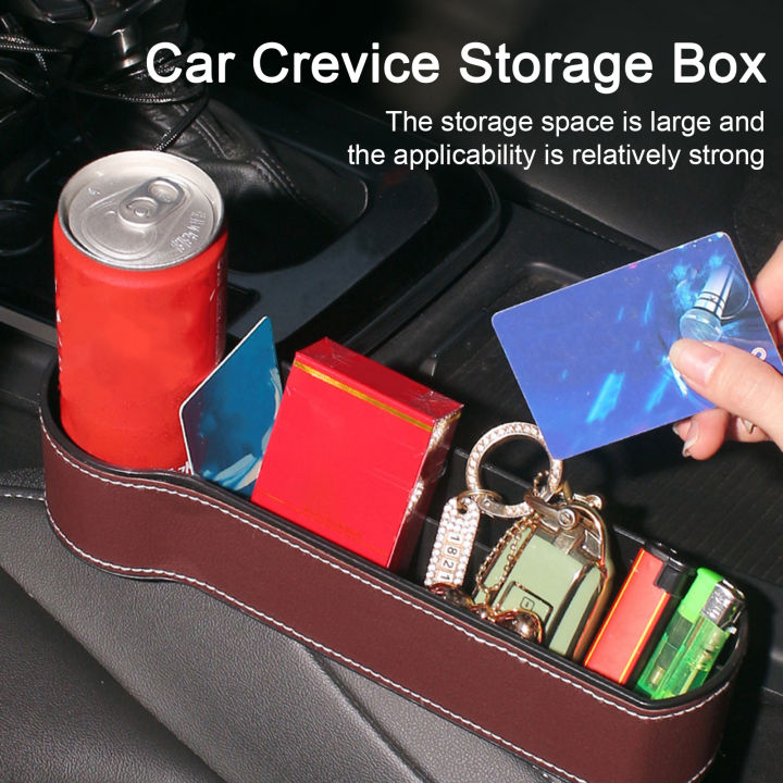  Car Seat Gap Storage Box Seat Gap Filler with Cup