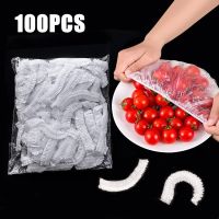 【hot】 100pcs Disposable Plastic Food Cover Wrap Elastic Cling Film Refrigerator Dustproof Stretch Dishes Plate