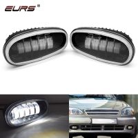 ไฟหน้ารถ LED 2ชิ้นไฟตัดหมอก N รุ่นไฟขับรถแอลอีดี DRL สำหรับ Daewoo Chevrolet Lanos Lampu Jalan กลางวัน12V