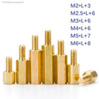 ♚ 5-20pcs male to female Brass spacer M2 m2.5 m3 m4 m5 M6 Long Hexagonal Brass PCB Standoffs Spacers